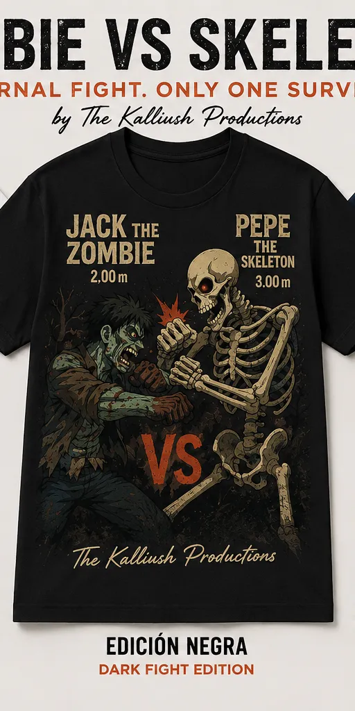 001-1B Zombie vs Skeleton. Eternal Fight Collection. Black.