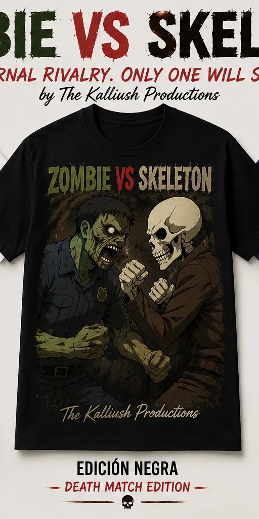 002-2B Zombie vs Skeleton. Eternal Rivaly Collection. Black.