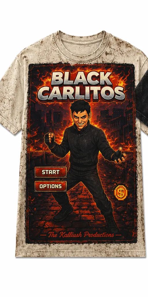 011-1-1W. Final Boss Edition. Black Carlitos. White.