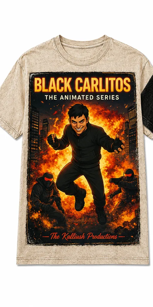 013-3-1W. The Animated Series. Black Carlitos. White.