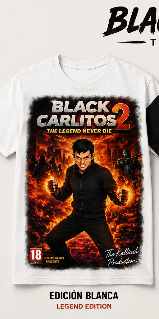 018-1-1W. The legend never die collection. Black Carlitos 2. White.