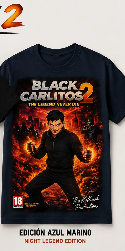 018-1-2N. The legend never die collection. Black Carlitos 2. Navy.