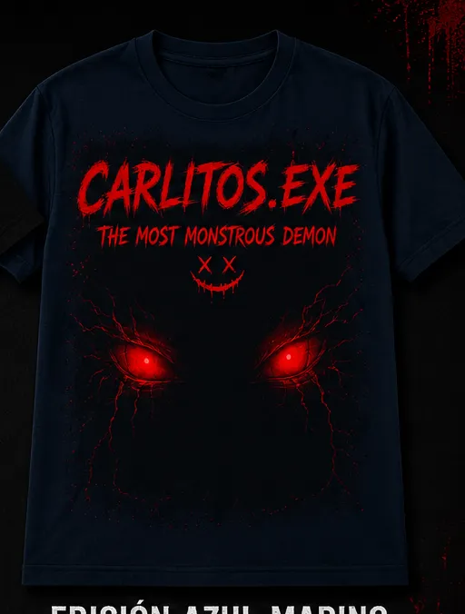 022-1-2N. Carlitos.exe. The most monstrous demon. Azul marino.