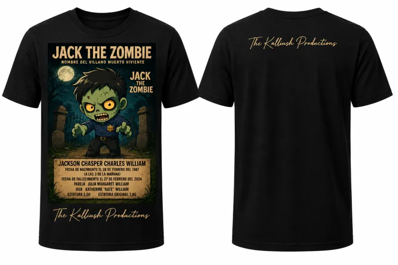 032-20-3B Jack The Zombie. Chibi. Biografía 2. Negra.