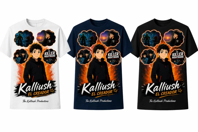 204-0-4 Kalliush creador en fondo naranja