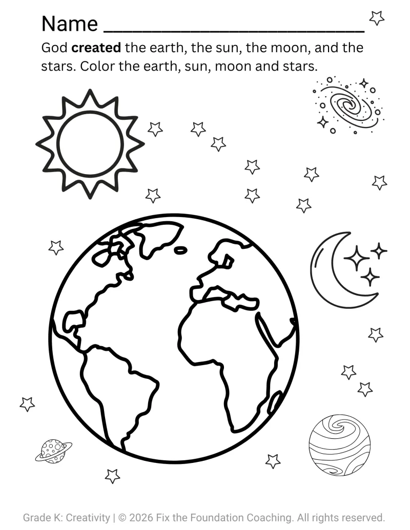 Building Character in Kindergarten: Creativity Lesson