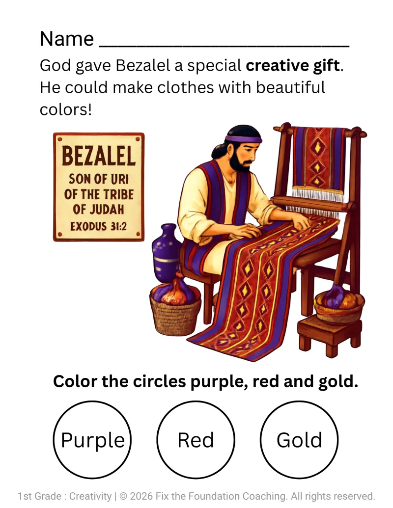 Building Character in 1st Grade: Creativity Lesson (Printable PDF)