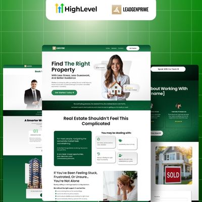 Real Estate Seller Lead Funnel Template - Green Themed