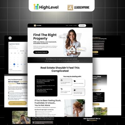 Real Estate Seller Lead Funnel Bundle - Black Themed