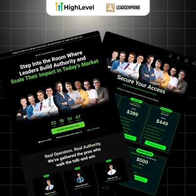 Event Registration Funnel Template - Green Themed