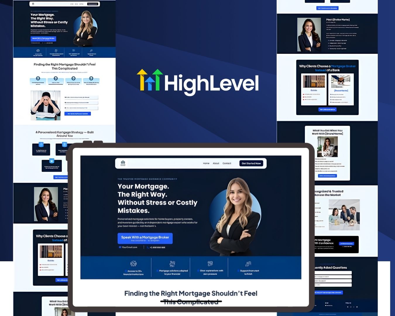 Mortgage Lead Generation Funnel Bundle - Blue Themed