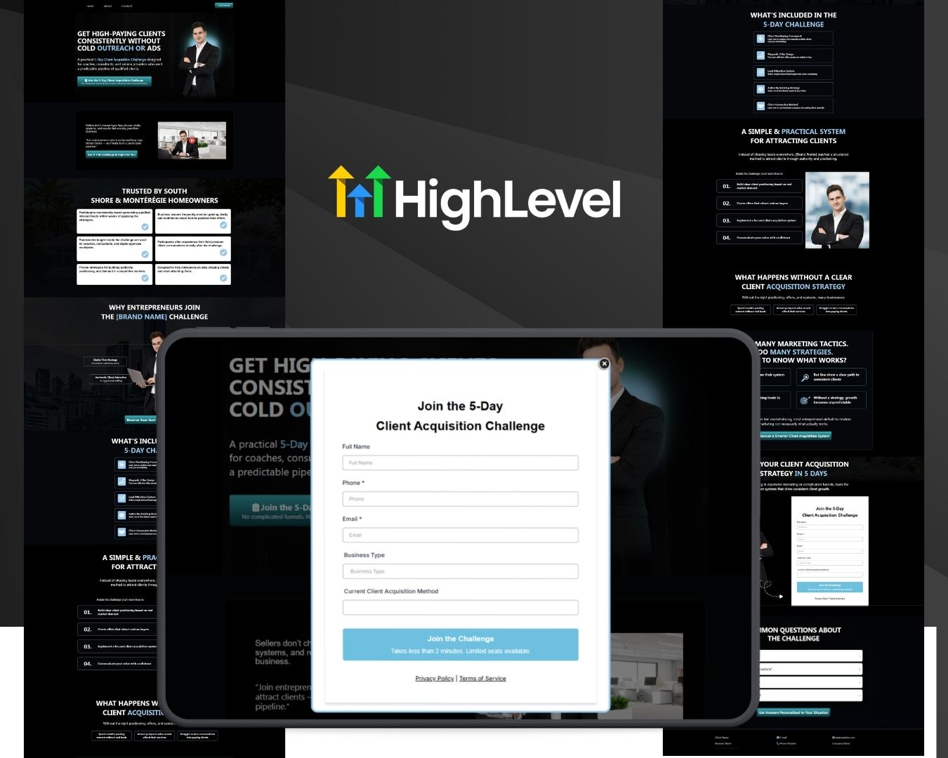 5-Day Challenge Funnel Bundle - Black Themed