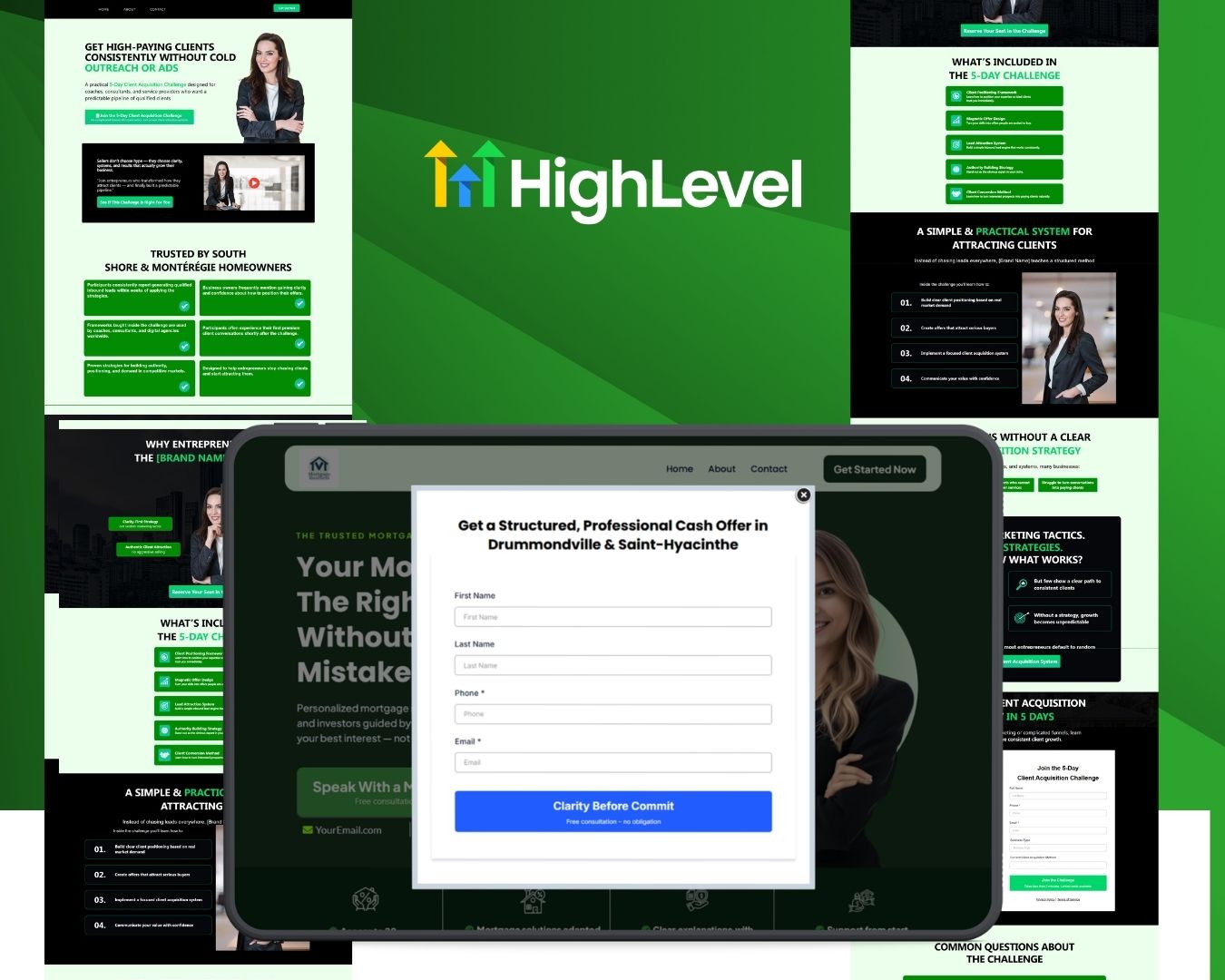 5-Day Challenge Funnel Bundle - Green Themed