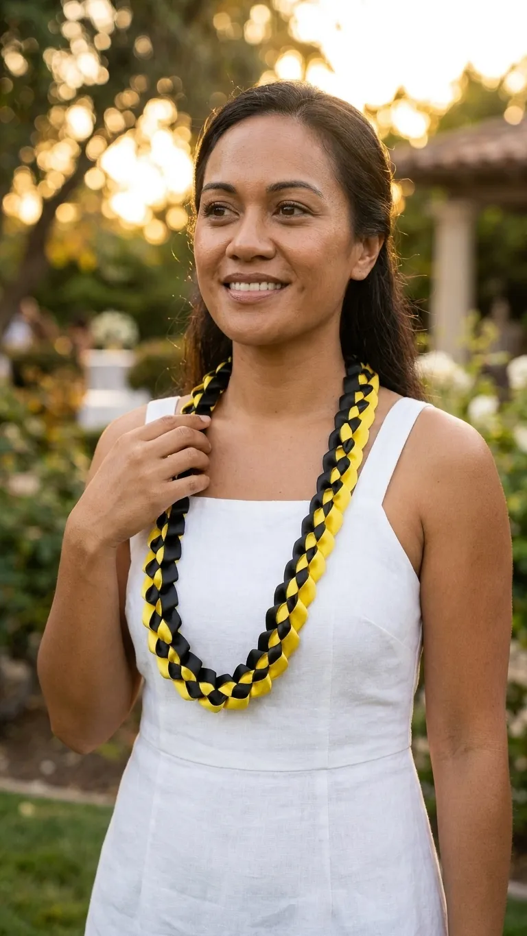 Satin Ribbon Lei – Single Braid Style