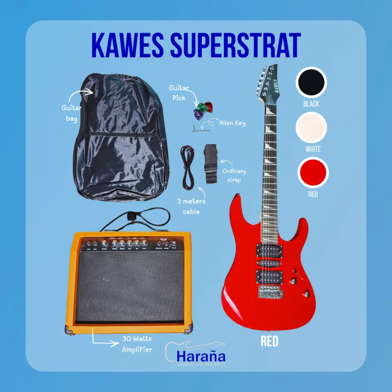 KAWES SUPERSTRAT + 30 WATTS AMPLIFIER
