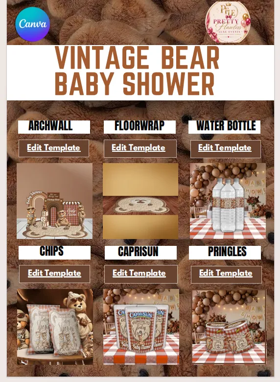 VINTAGE BEAR BABY SHOWER