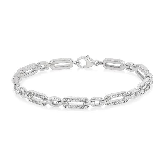 The Michelle Paperclip Lab Diamond Bracelet s925