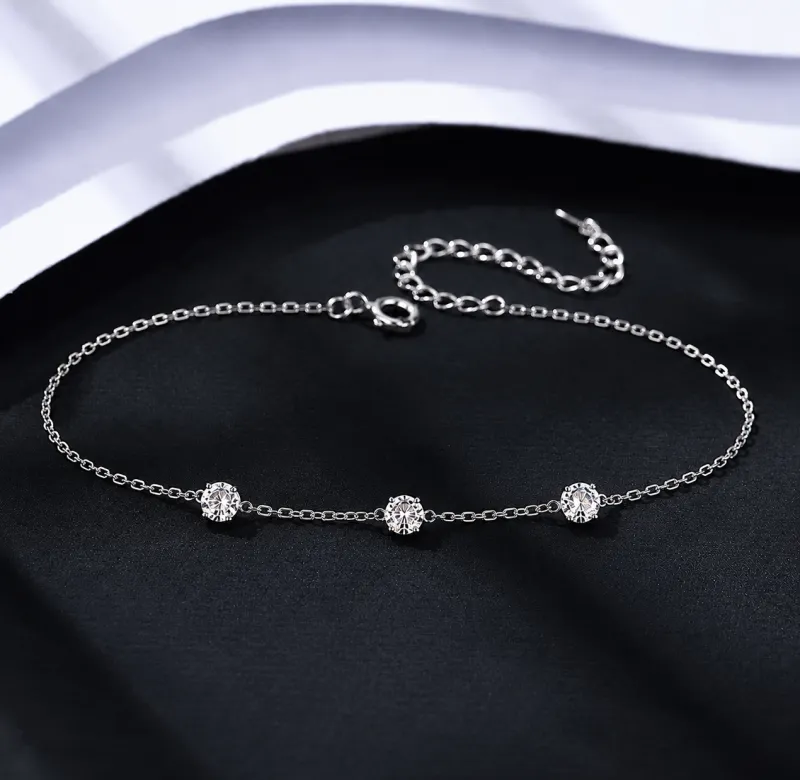 The Grace Three Diamond Bracelet s925