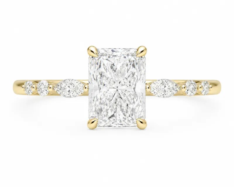 Leslie 3ct Radiant Engagement Ring