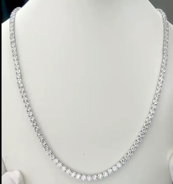 Jennifer 18" 14k gold Lab Diamond Tennis Necklace