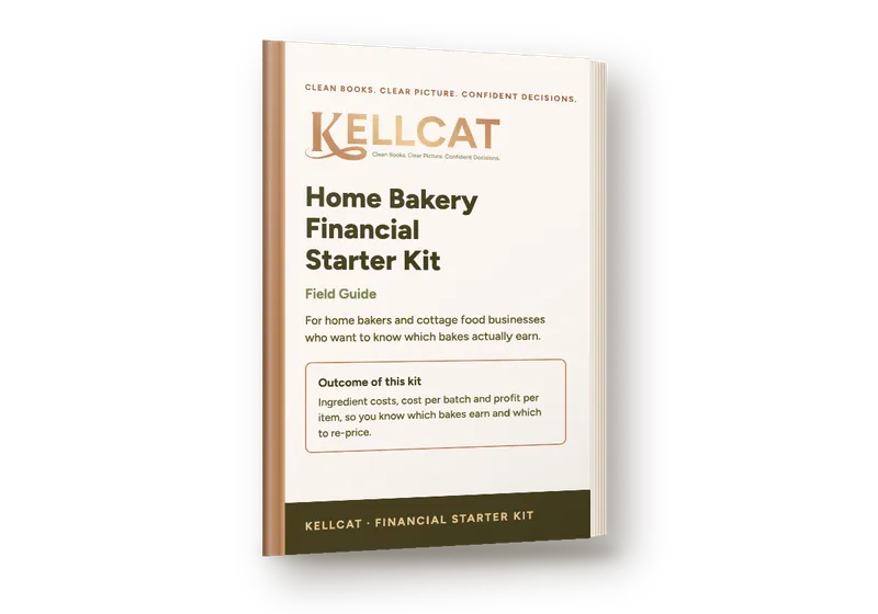 Home Bakery Financial Starter Kit guide cover, coming soon
