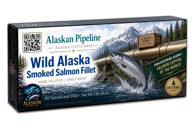 Wild Alaska Smoked Salmon Fillet 16 oz