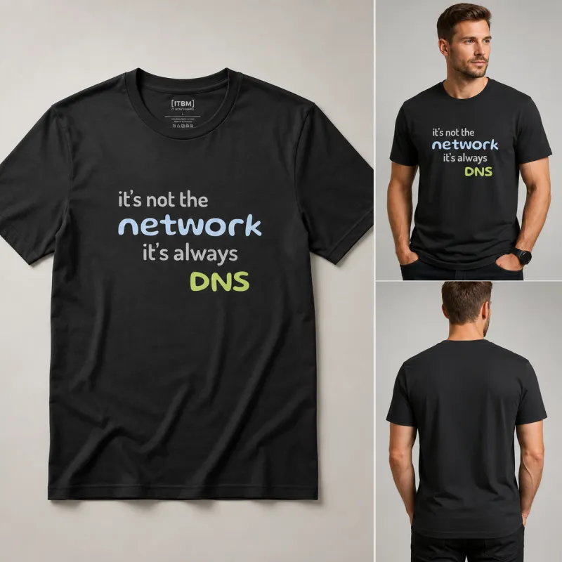 It's Not the Network, It's Always DNS - Funny IT T-Shirt