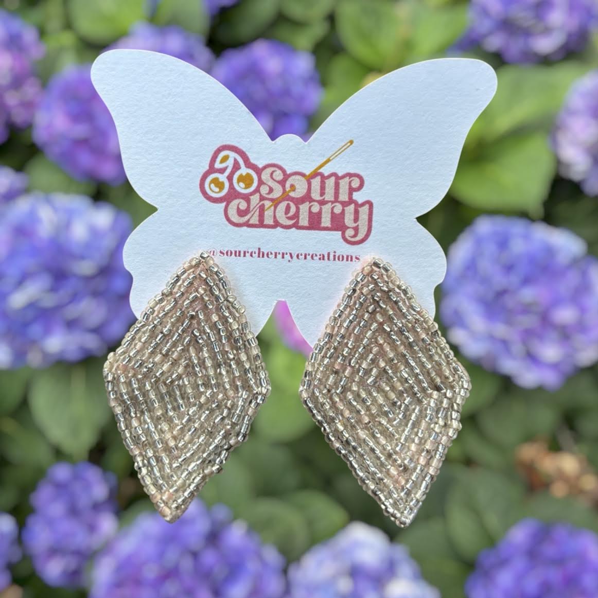 Pink Rhombus Earrings