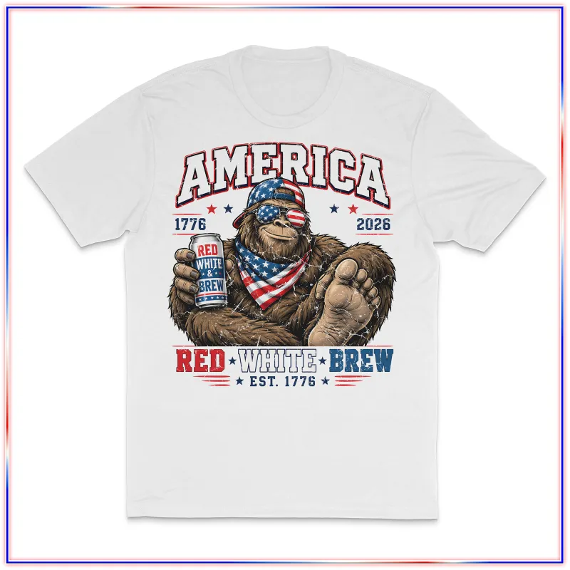 Red White Brew Distressed - VL100 Volunteer Knitwear™ All-American Tee