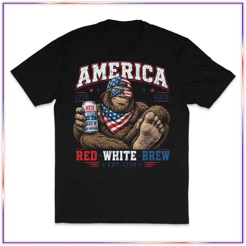 Red White Brew Distressed - VL100 Volunteer Knitwear™ All-American Tee