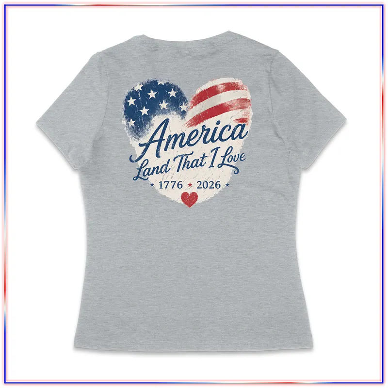 America - LVL45V  Volunteer Knitwear™ Women’s Daily V-Neck Tee