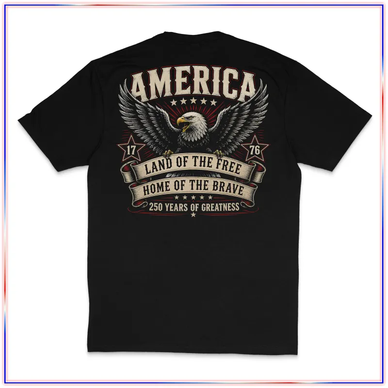  AMERICA LAND FREE - VL100 Volunteer Knitwear™ All-American Tee