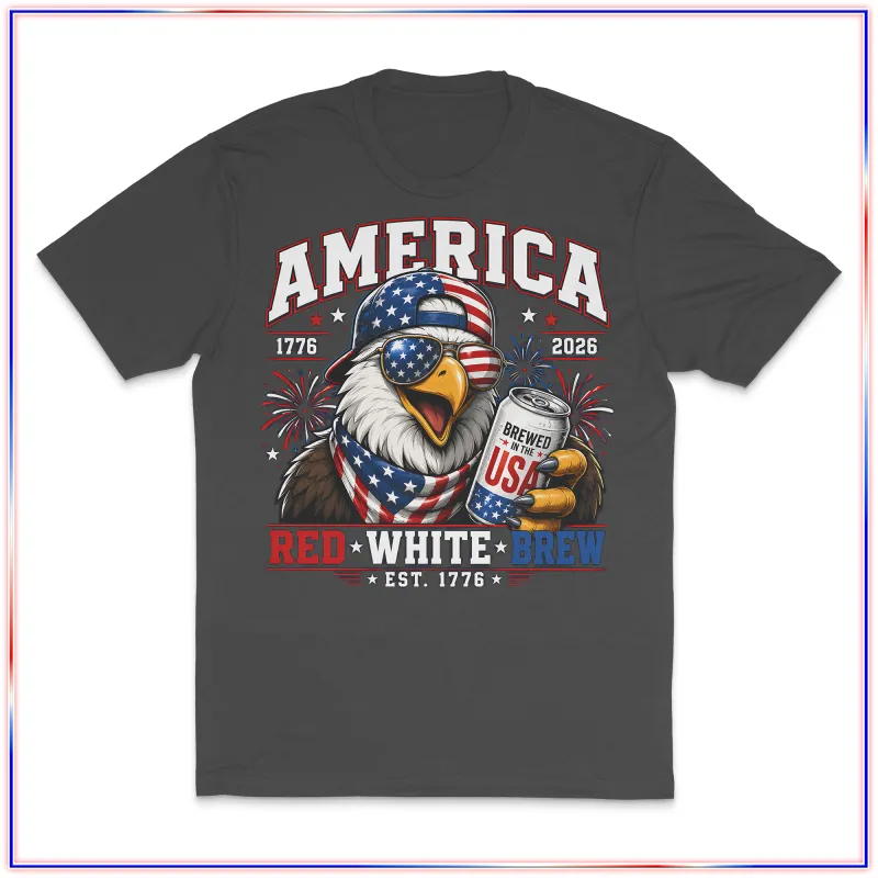 Red White Brew Eagle - VL100 Volunteer Knitwear™ All-American Tee