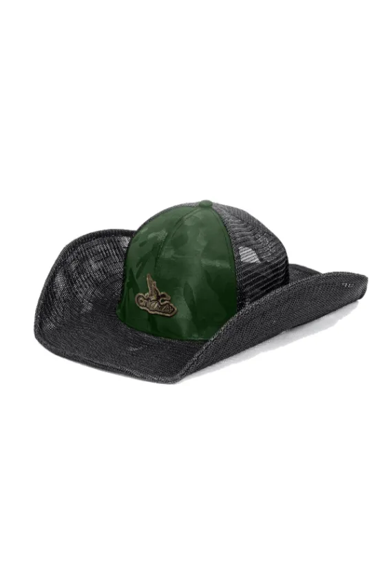 Only Ducks Cowboy Snapback - Black-Green Camo