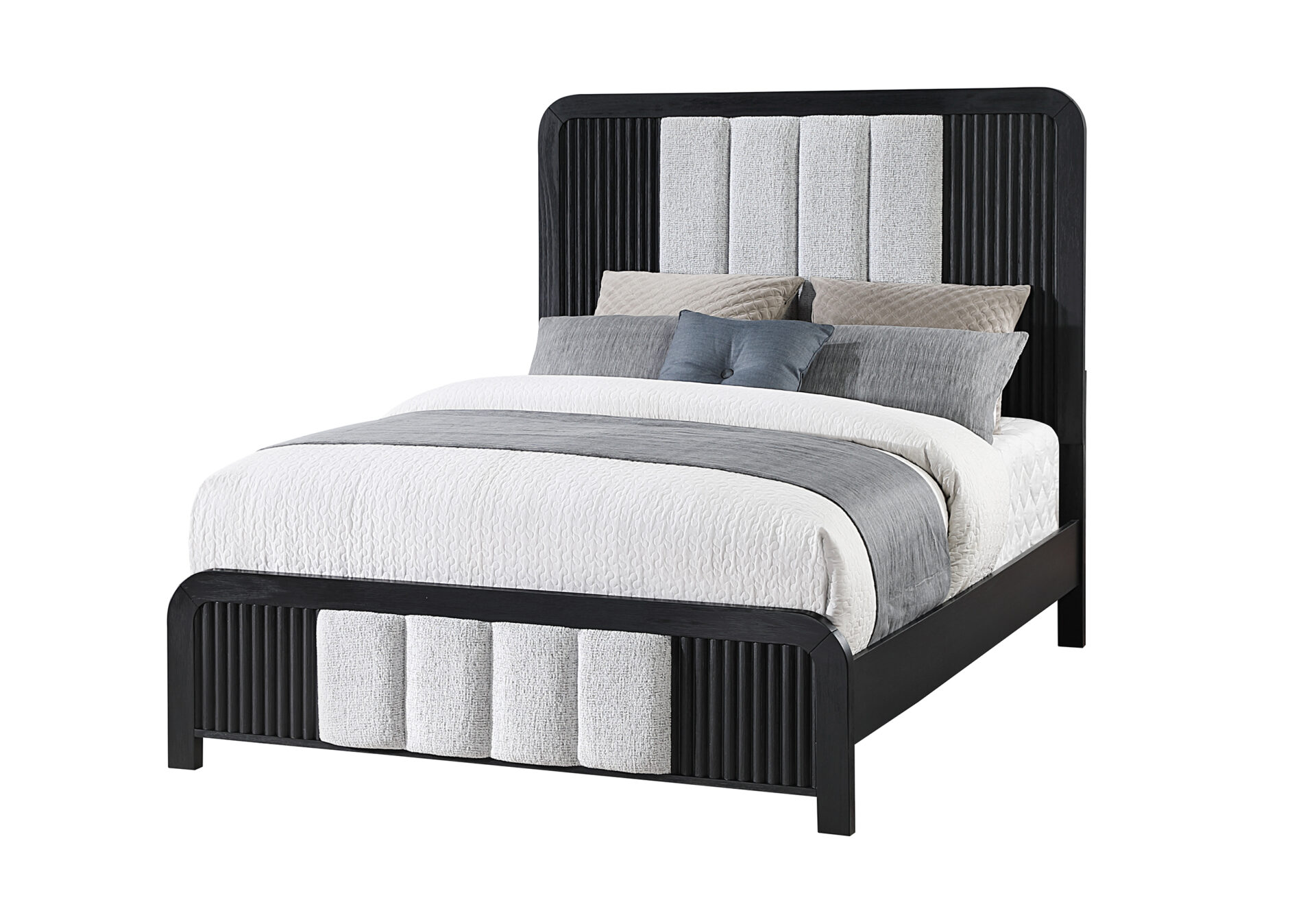 BECKETT WHITE/BLACK QUEEN BED