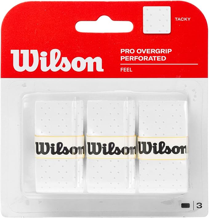 Wilson Overgrip de Raqueta de Tenis Perforado - Blanco