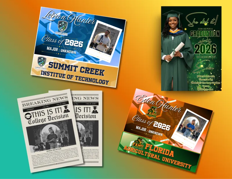 Grad/College Announcement; Invitations
