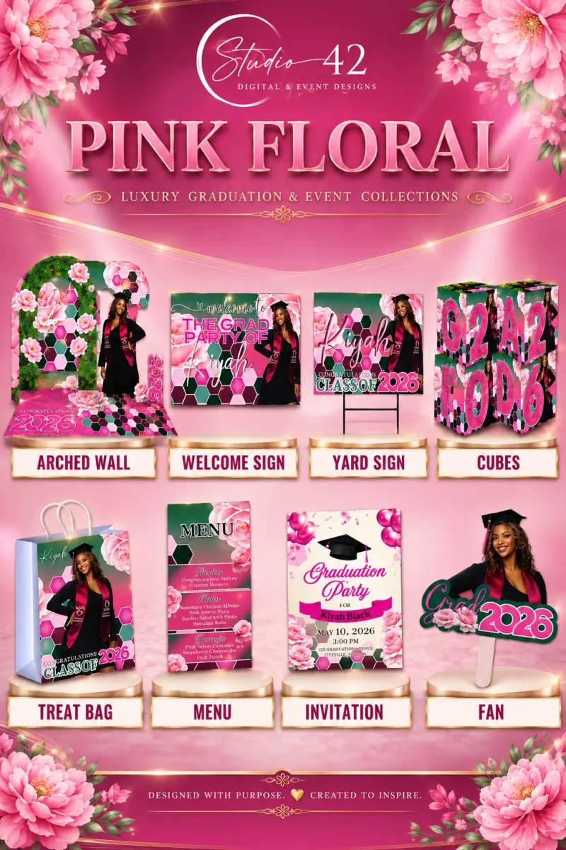 Pink Floral 9-pc. Bundle (DIGITAL DOWNLOAD)