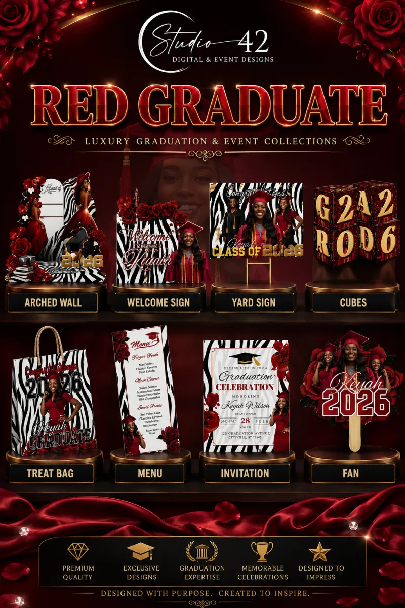 Red Graduation 9-pc. Bundle (DIGITAL DOWNLOAD)