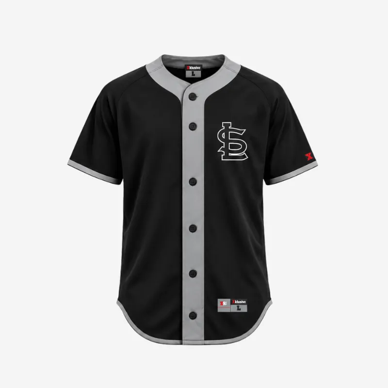XKL LS Baseball Jersey — Black/Grey