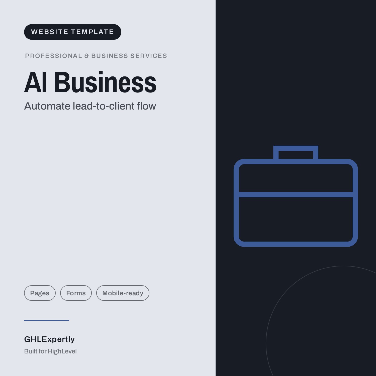 AI Business Website template