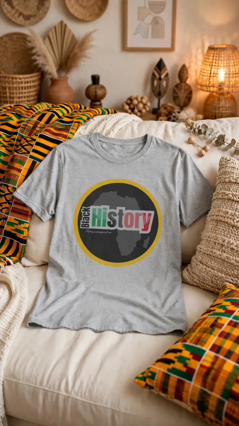 Black History-Inspired Tee, Africa Map T-Shirt