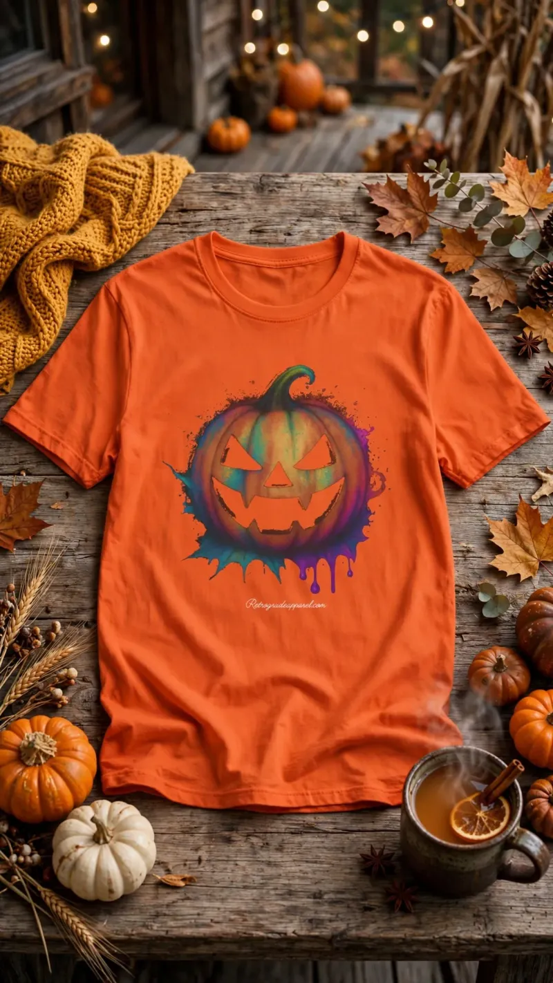 Spraypaint Jack O'Lantern T-Shirt