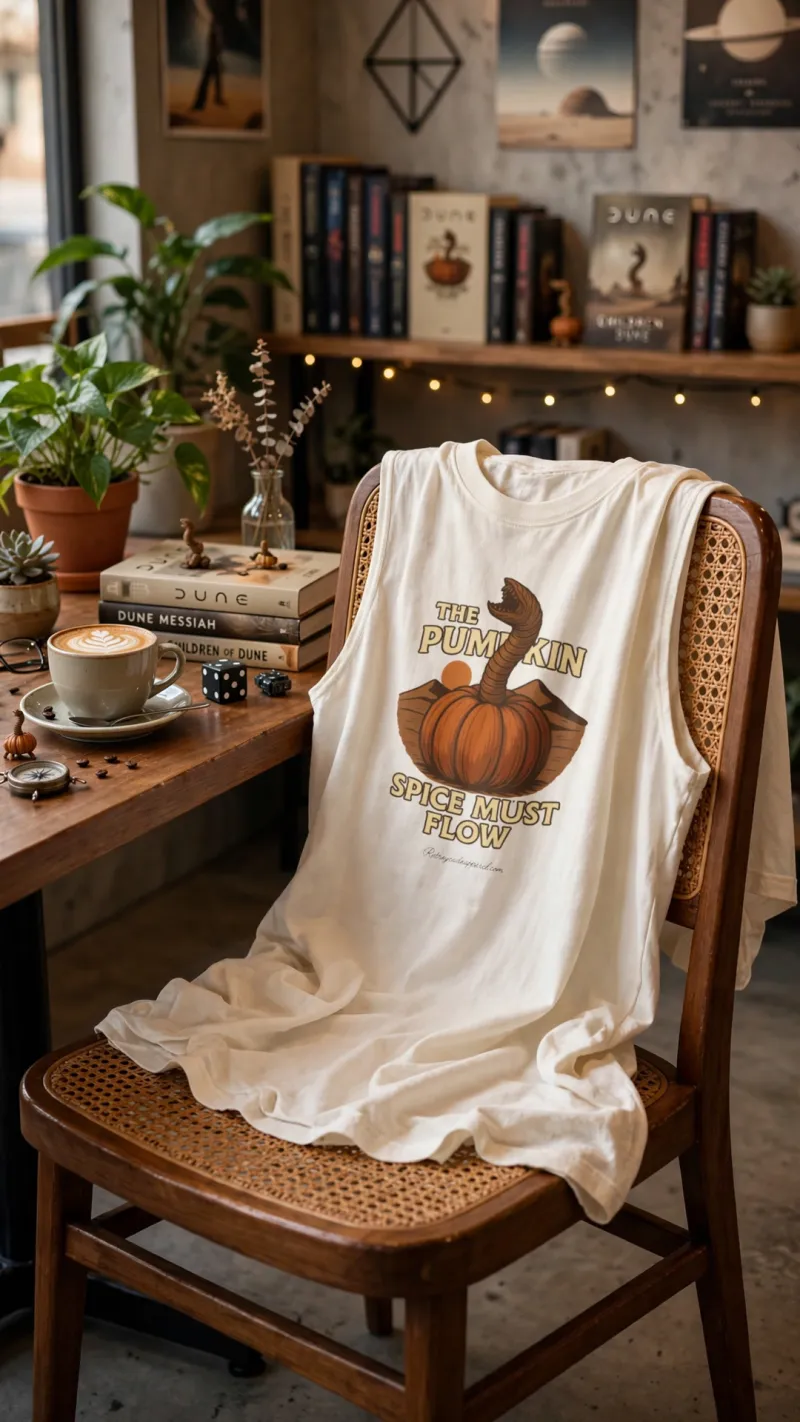 The Pumpkin Spice Must Flow Muscle Tank - Unisex, Comfortable Summer Style, Fall Fashion, Halloween Celebration, Gift Idea