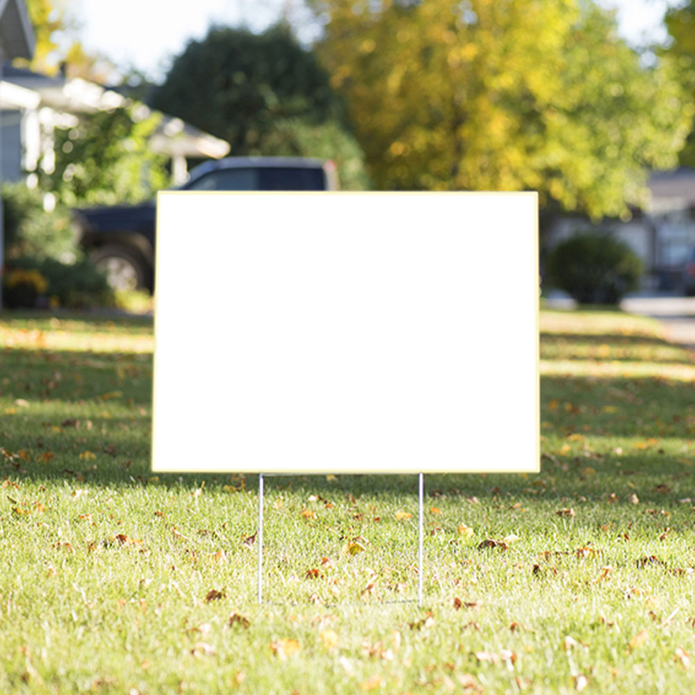 Blank Yard Signs with Stakes (18 x 24") (6-Pack)