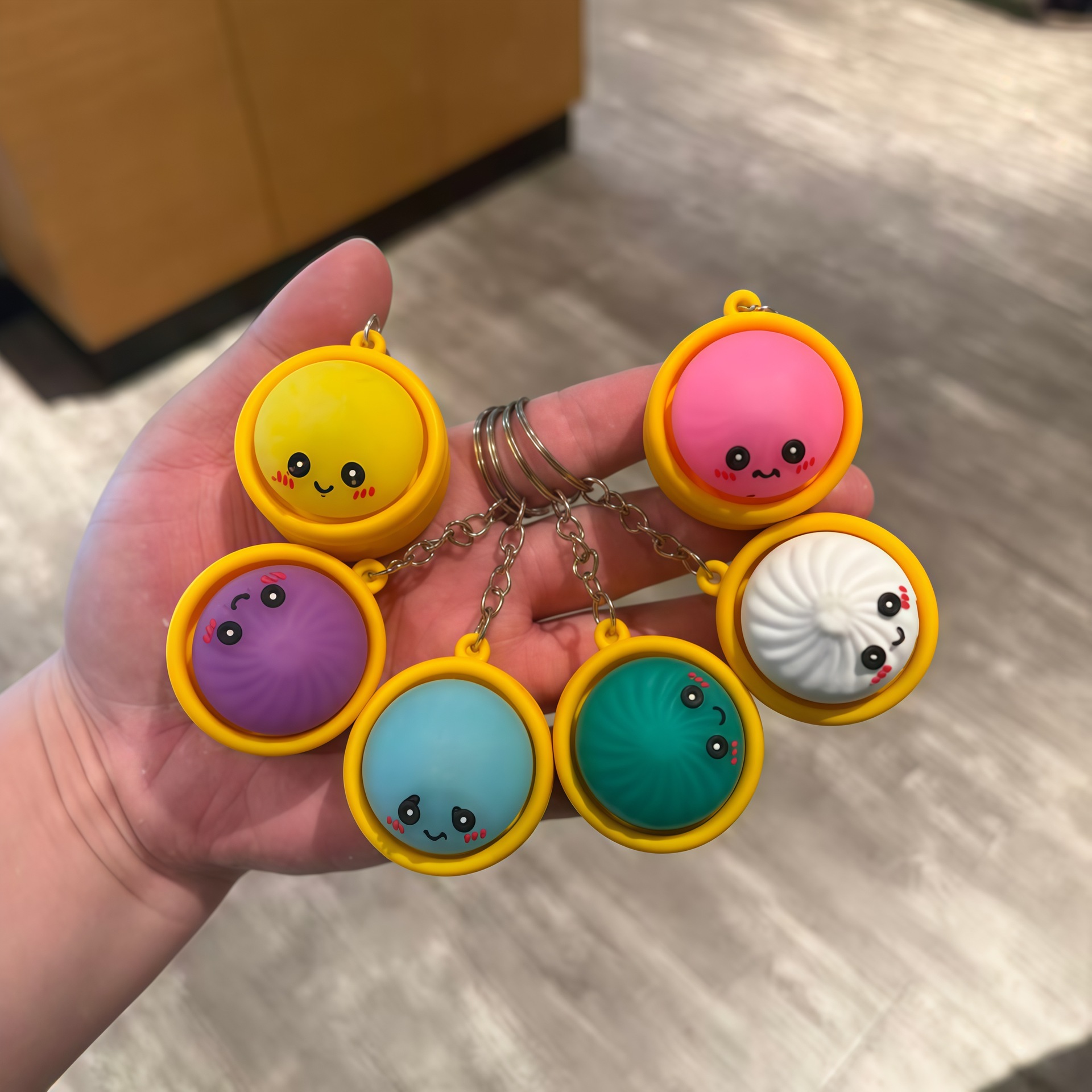 Clicker Dumpling Keychains