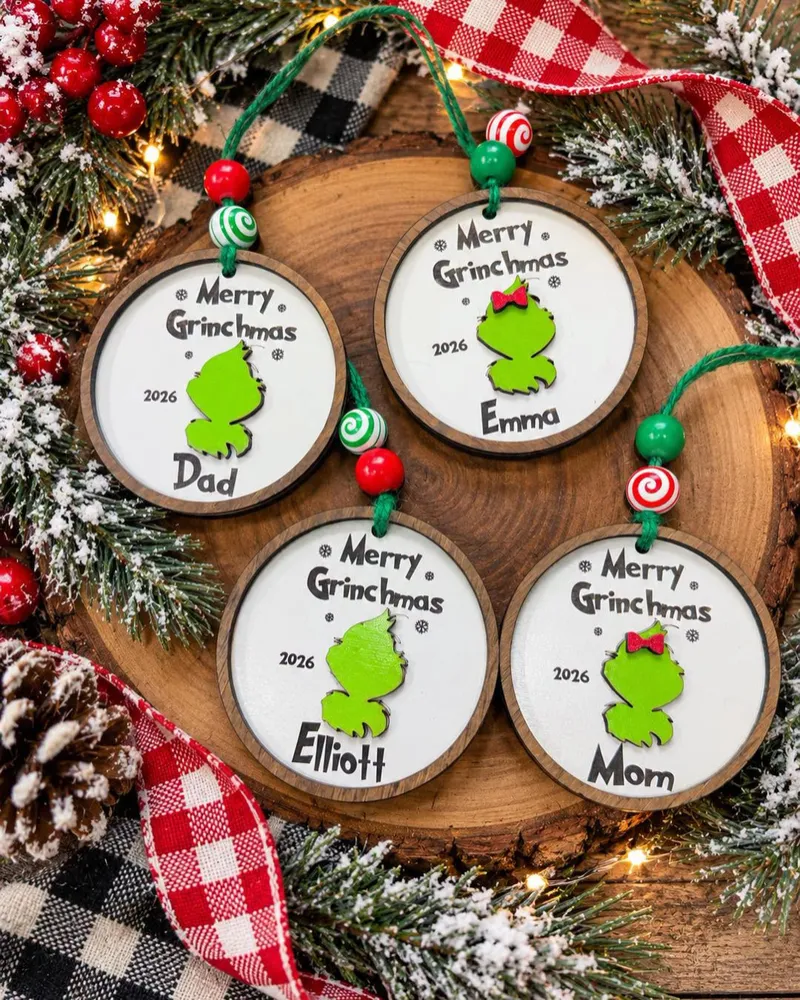 Personalized Grinchmas Ornament