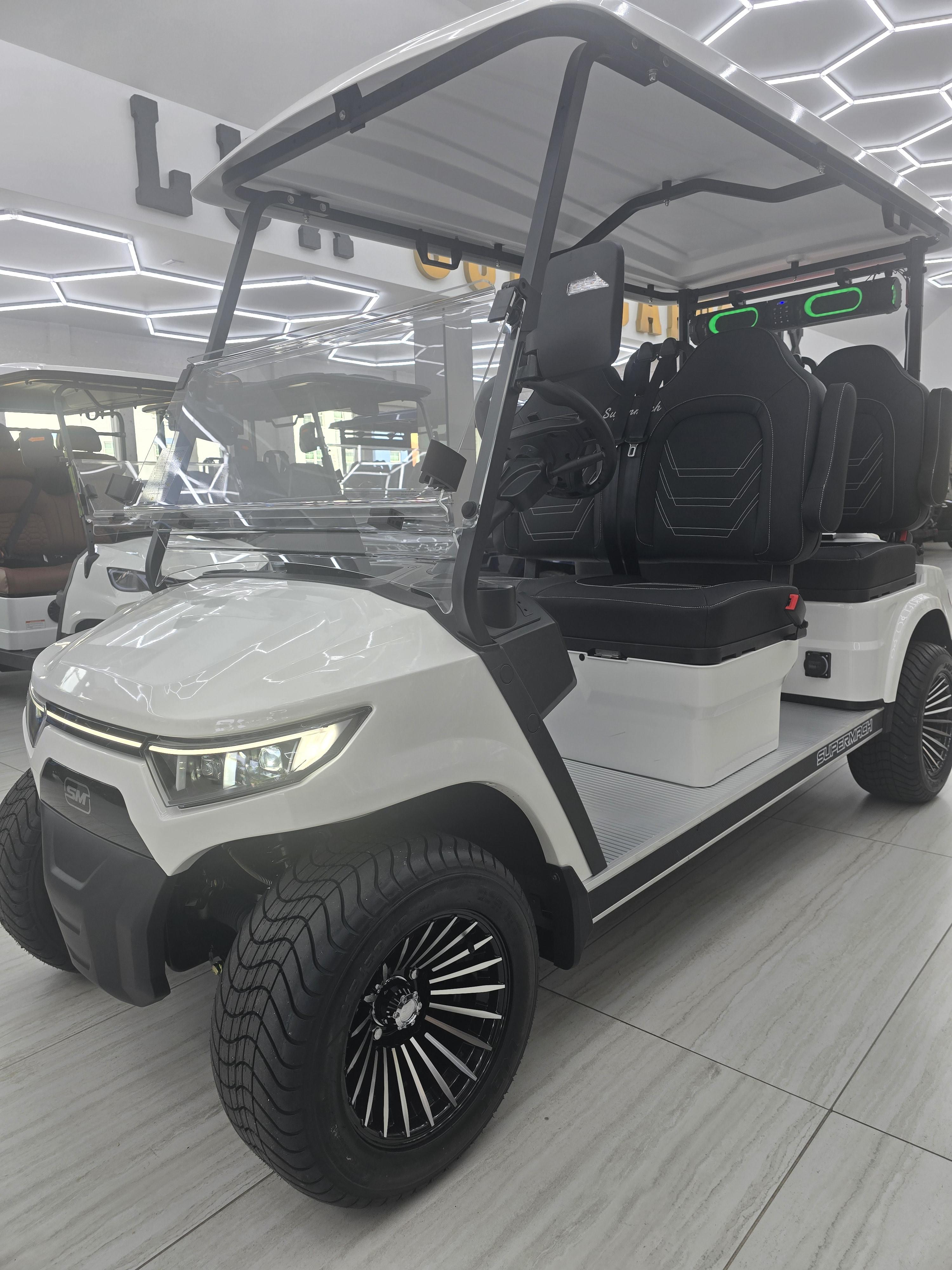 SuperMach White 4-Passenger Lithium #1752