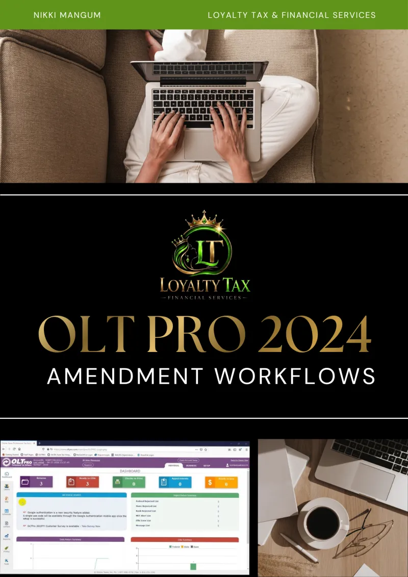 OLT pro 2024 amendment workflows 