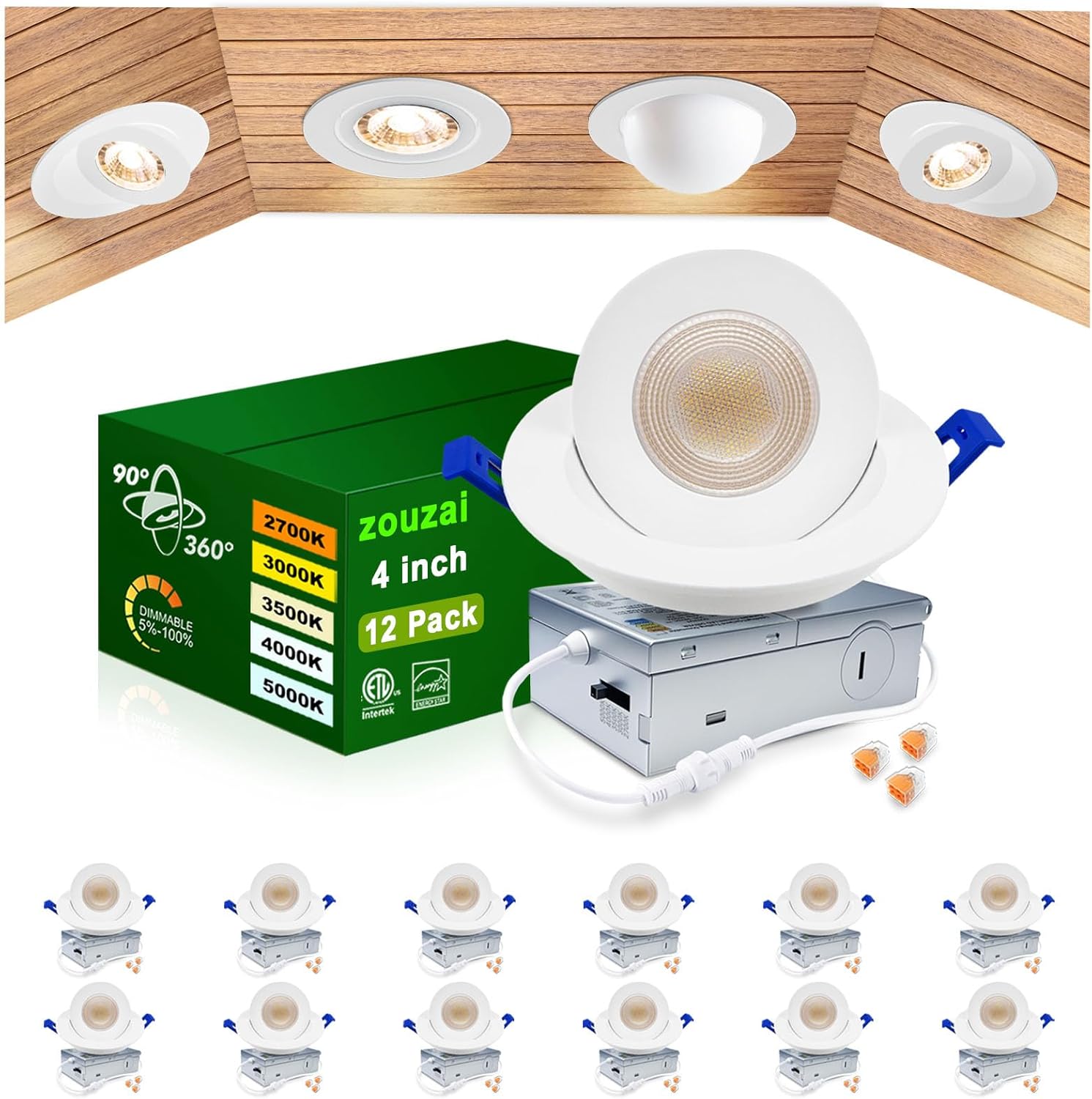 4" LED Recessed Lighting - 5 Color Temperatures & Dimmable for DFW, North & East Texas